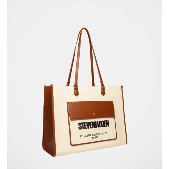 Steve Madden BENCE Cognac/Bone Tote NWT - Picture 2 of 7